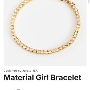 Gold and White Crystal Bracelet